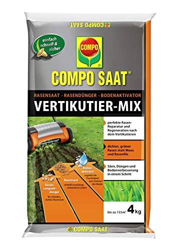Compo SAAT Vertikutier-Mix, Rasensamen, Rasendünger und Bodenaktivator, 4 kg, 133 m² - 1