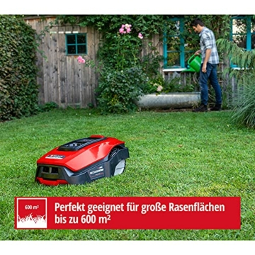 Einhell Mähroboter FREELEXO Kit 600 Power X-Change (für 600 m², Multizonenmäher, Bluetooth App, inkl. 2,5 Ah PXC Akku, 140 m Draht, 200 Haken, 3 Klingen, 4 Klemmen, Installationsset) - 6