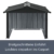 Juskys Metall Mähroboter Garage mit Satteldach - 86 × 98 × 63 cm - Sonnen- & Regenschutz für Rasenmäher — anthrazit - Rasenroboter Carport - 5