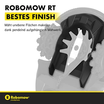 ROBOMOW RT700 Robotermäher/Rasenroboter für Flächen bis 700 qm | 4,3 Ah; 18cm Schnittbreite; einfache Installation, selbstreinigend und inkl. schwimmendem Mähdeck, Mulchreiniger - 12