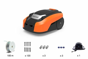 YARD FORCE Mähroboter X50i bis zu 500 qm-Selbstfahrender Rasenmäher Roboter mit WLAN-Verbindung, App-Steuerung, iRadar Ultraschallsensor, Kantenschneide-Funktion und bürstenloser Motor, schwarz/orange - 2